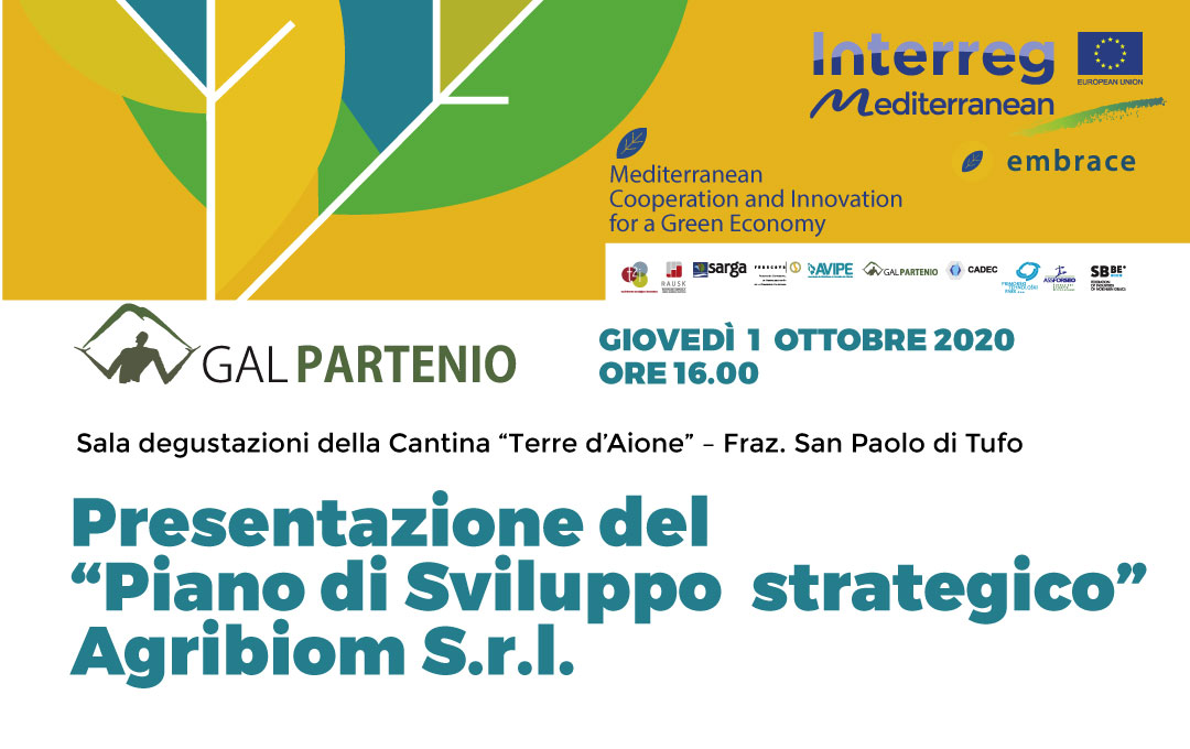 PROGETTO EMBRACE – Presentazione del  “Piano di Sviluppo  strategico”  Agribiom S.r.l.