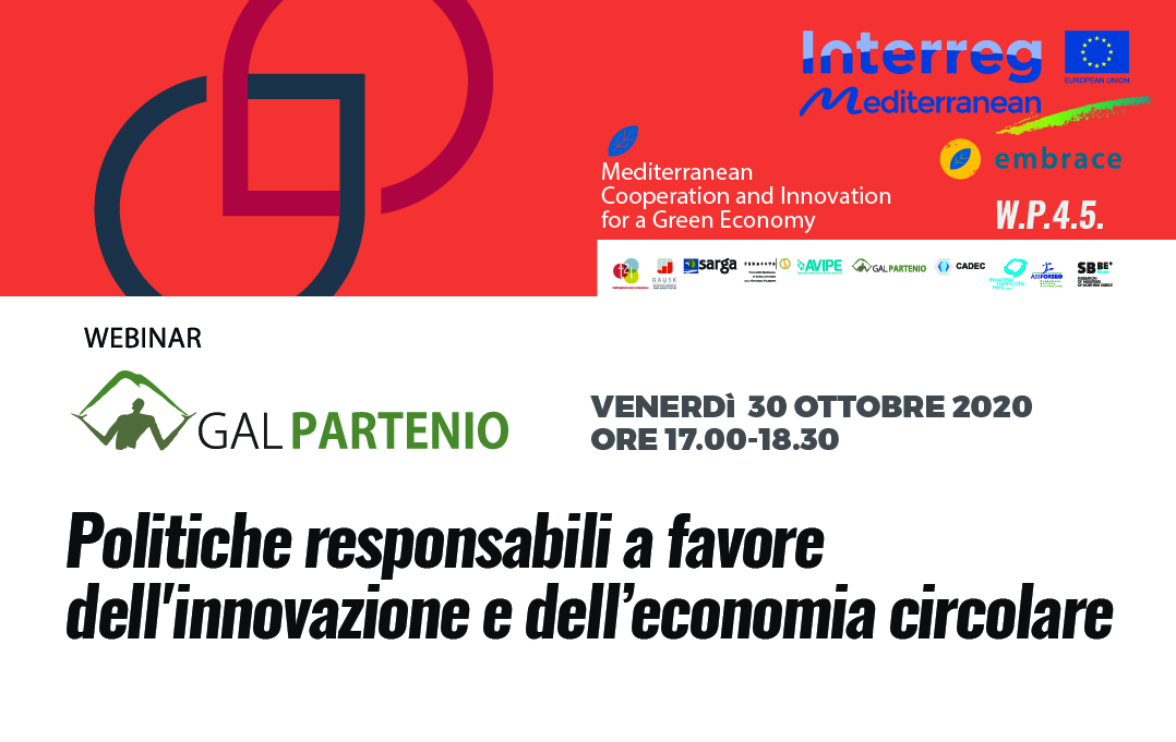 Webinar sull’Economia circolare  –  Politiche responsabili a favore dell’innovazione e dell’economia circolare