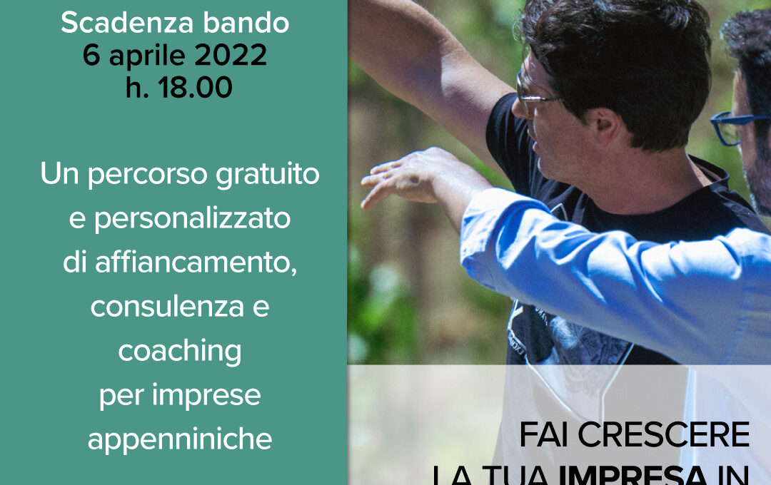 VITAMINE IN AZIENDA – PERCORSI DI ACCELERAZIONE PER IMPRESE DELL’APPENNINO –  CALL TO ACTION
