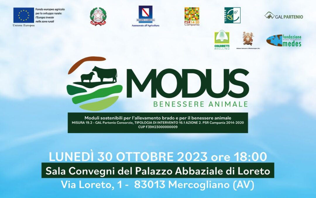 PSR CAMPANIA 2014/2020 T.I. 16.1.1 AZ. 2 – INCONTRO PROGETTO MODUS – 30 OTTOBRE 2023 MERCOGLIANO ORE 18:00