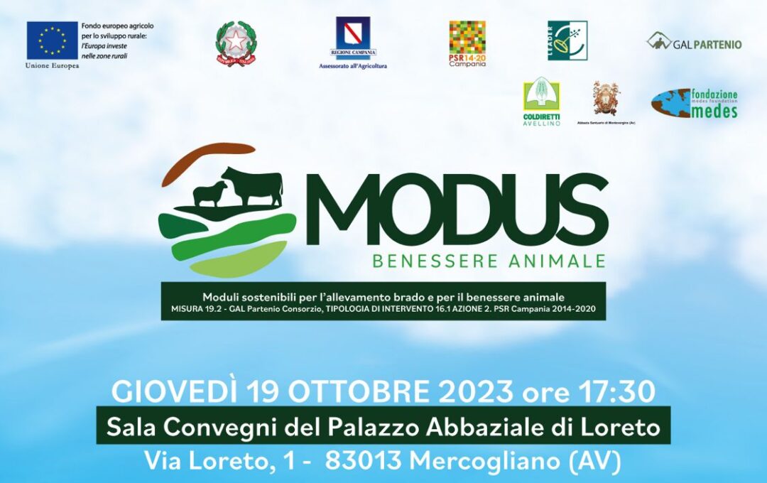 PSR CAMPANIA 2014/2020 T.I. 16.1.1 AZ. 2 – PRESENTAZIONE PROGETTO MODUS – 19 OTTOBRE 2023 MERCOGLIANO ORE 17:30