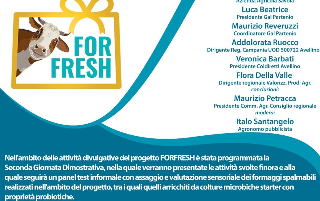 II° GIORNATA DIMOSTRATIVA- PROGETTO FORFRESH T.I. 16.1.1 AZ 2 – 24 GENNAIO 2024 ORE 11:00 – AVELLINO CIRCOLO DELLA STAMPA C.SO VITTORIO EMALUELE II,6